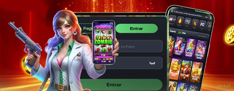 Conta vkkbet sincronizada site e app